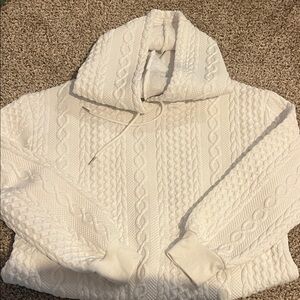 Cozy White Cable Knit Sweater